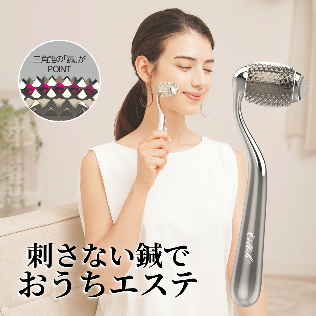 美容鍼ローラー 美顔ローラー 美容鍼 刺さない鍼 おうちエステ 片手用