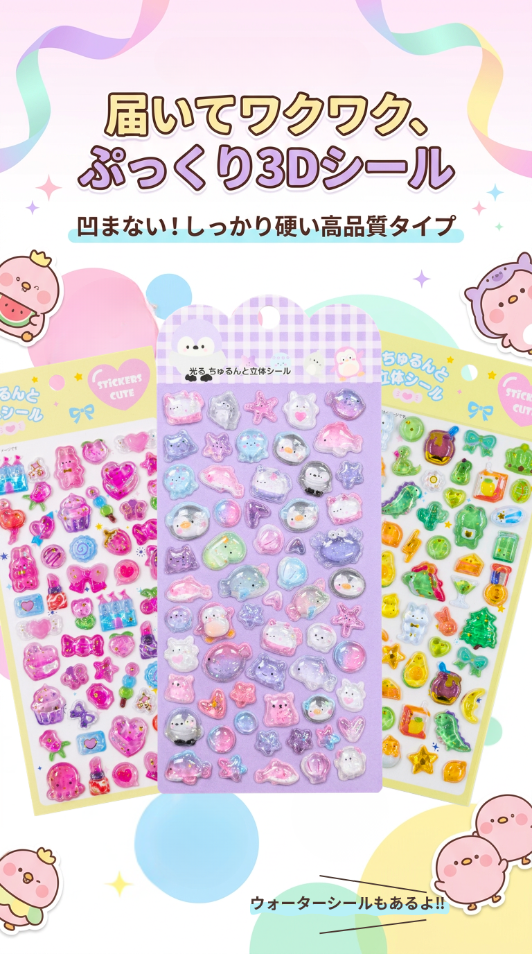 ヒロ・コーポレーション ちゅるちゅるシール ぷくぷくシール