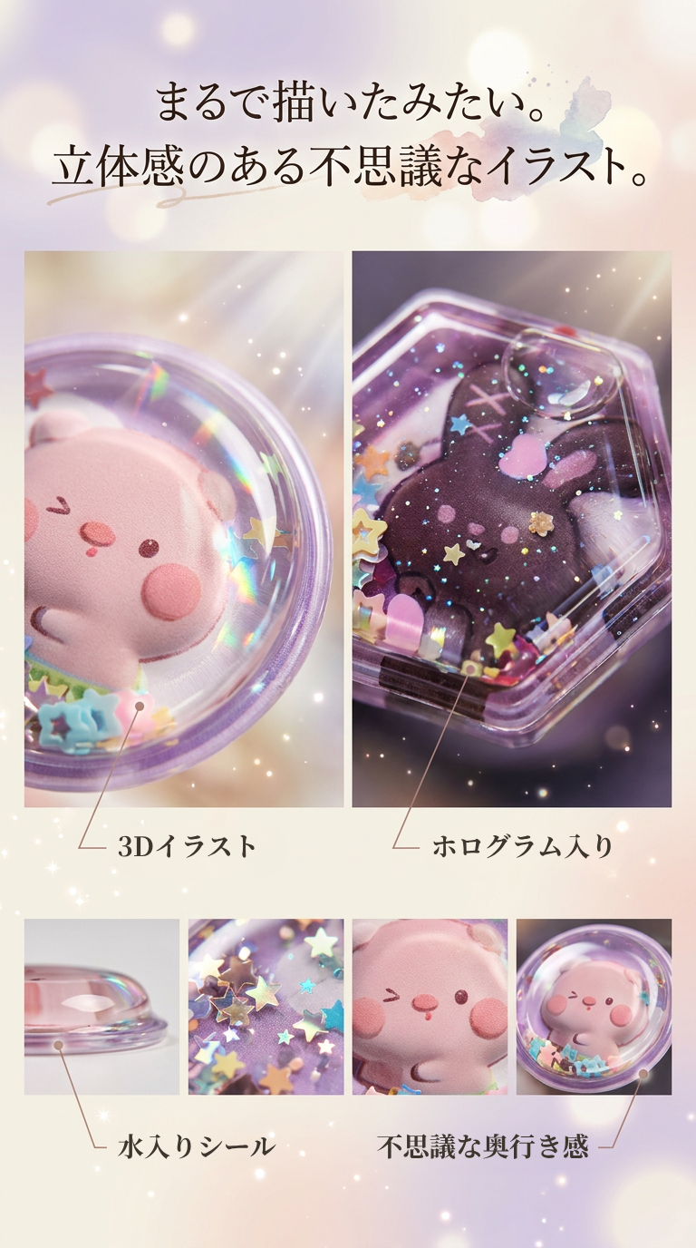 ヒロ・コーポレーション ちゅるちゅるシール ぷくぷくシール