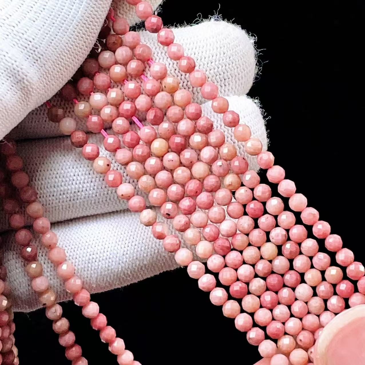 昆*庚様 ハンドメイド ピンクストーン ペンダント PROME 天然石・高品質 ・ピンクペトリファイドウッドー・アメリカ産