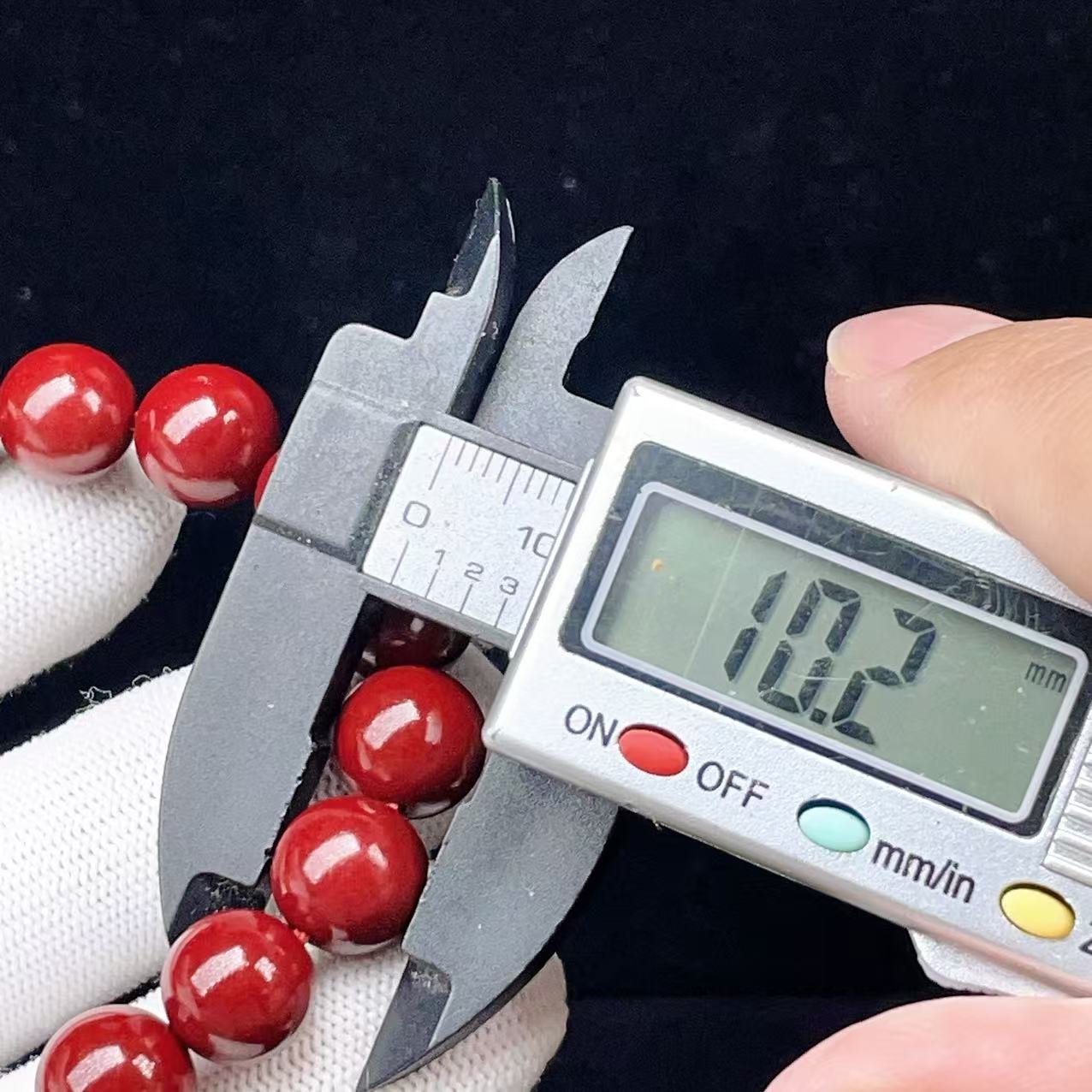 高純度練りシナバーブレスレット PROME 天然石 一点物・シナバー・辰砂・練りシナバー・粉末圧縮成形