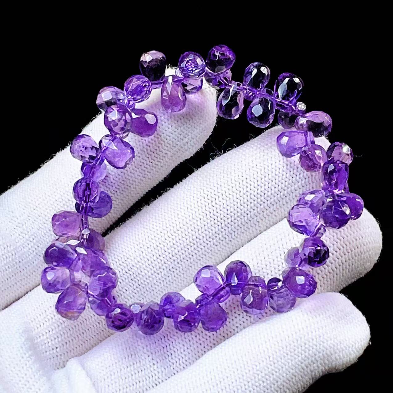 Yahoo! Yahoo!ショッピング(ヤフー ショッピング)PROME 天然石 一点物・高品質・特別仕様品・水滴型 ・再入荷不可・アメジスト・ブラジル産・ブレスレット・ V55389