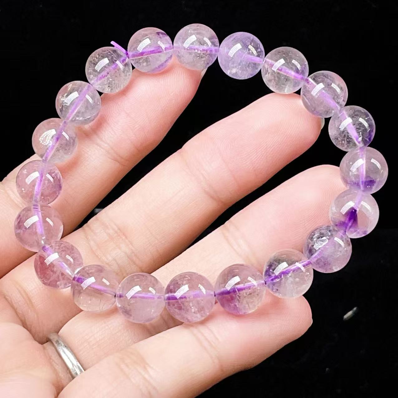 Yahoo! Yahoo!ショッピング(ヤフー ショッピング)PROME 天然石・高品質・希少鉱・再入荷困難・アメジストファントム・エレスチャルアメジスト・幻影紫水晶・ブラジル産・ブレスレット・v56150