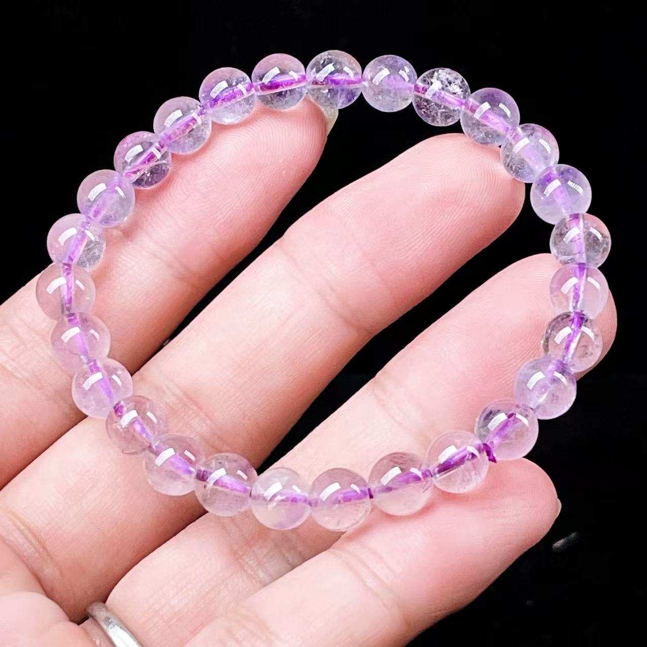 Yahoo! Yahoo!ショッピング(ヤフー ショッピング)PROME 天然石・高品質・希少鉱・再入荷困難・アメジストファントム・エレスチャルアメジスト・幻影紫水晶・ブラジル産・ブレスレット・v56162