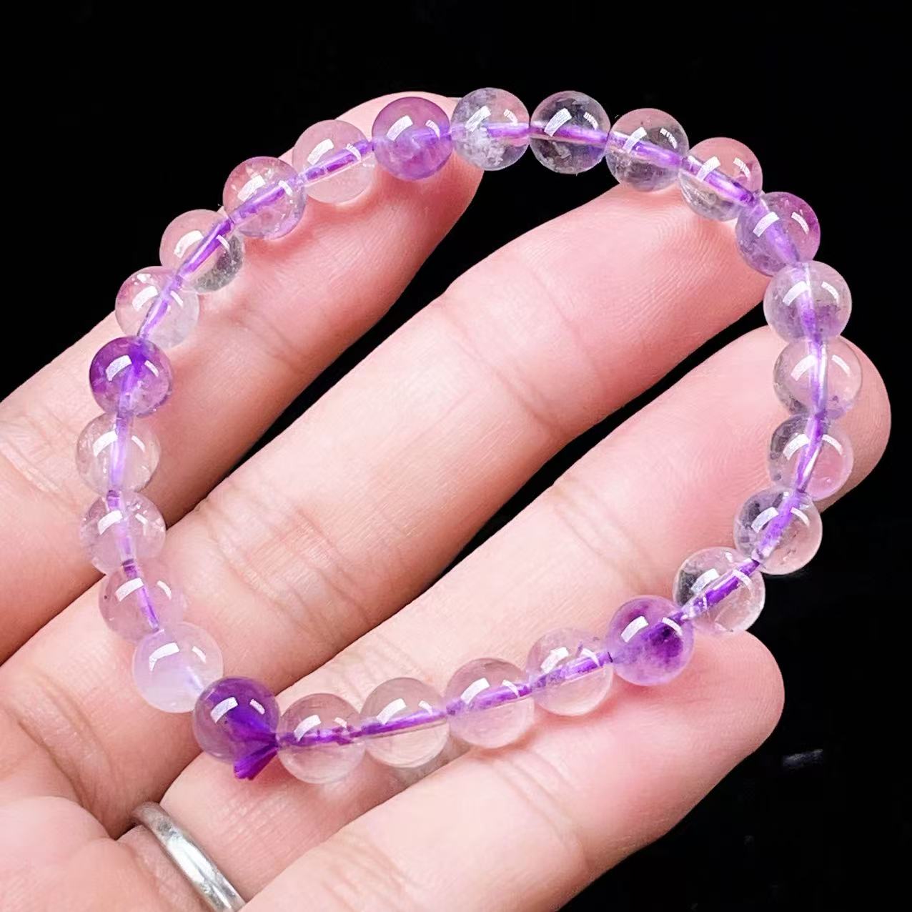 Yahoo! Yahoo!ショッピング(ヤフー ショッピング)PROME 天然石・高品質・希少鉱・再入荷困難・アメジストファントム・エレスチャルアメジスト・幻影紫水晶・ブラジル産・ブレスレット・v56163