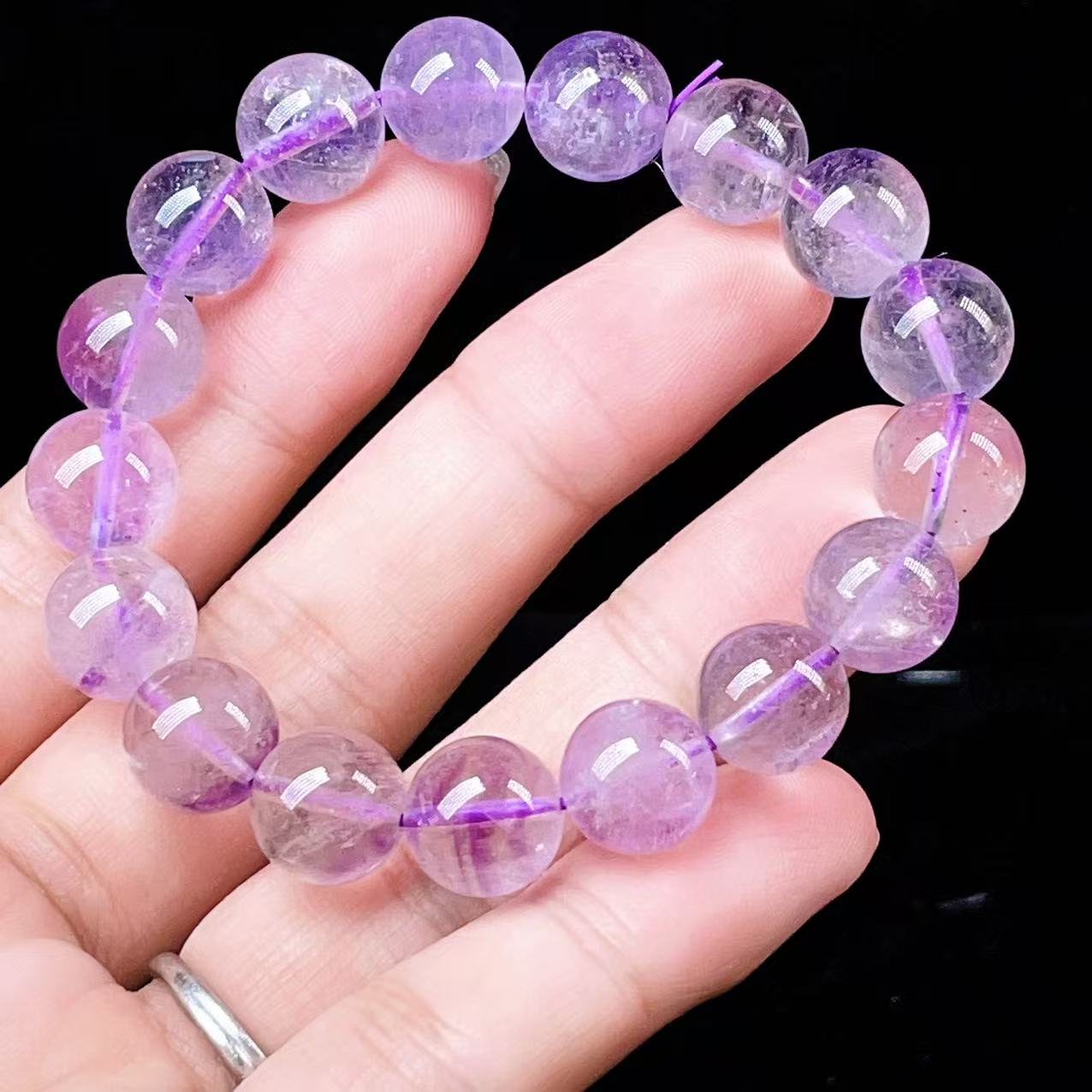 Yahoo! Yahoo!ショッピング(ヤフー ショッピング)PROME 天然石・高品質・希少鉱・再入荷困難・アメジストファントム・エレスチャルアメジスト・幻影紫水晶・ブラジル産・ブレスレット・v56164