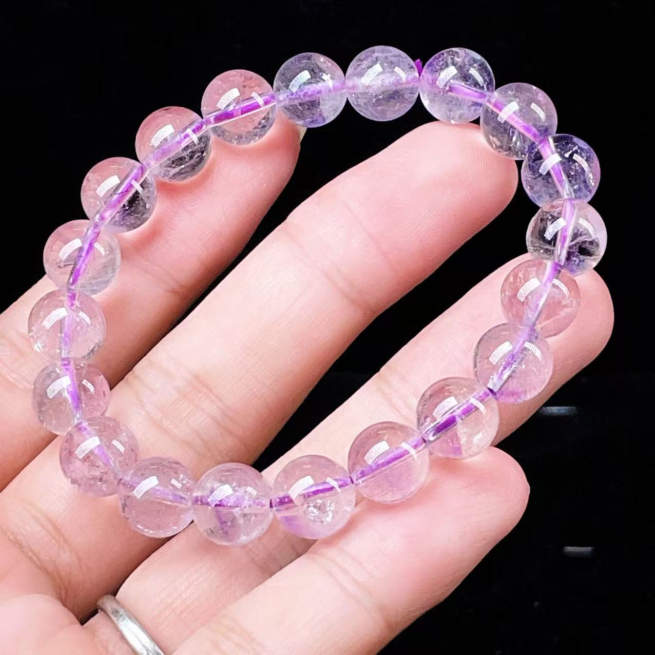 Yahoo! Yahoo!ショッピング(ヤフー ショッピング)PROME 天然石・高品質・希少鉱・再入荷困難・アメジストファントム・エレスチャルアメジスト・幻影紫水晶・ブラジル産・ブレスレット・v56167