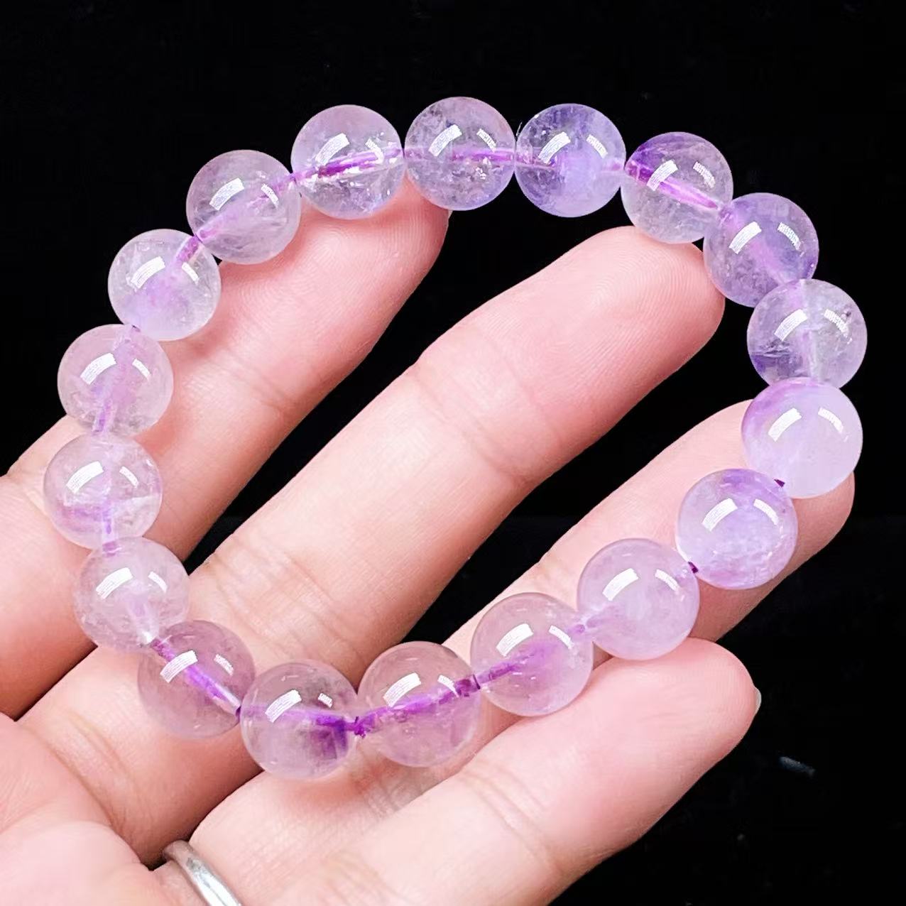Yahoo! Yahoo!ショッピング(ヤフー ショッピング)PROME 天然石・高品質・希少鉱・再入荷困難・アメジストファントム・エレスチャルアメジスト・幻影紫水晶・ブラジル産・ブレスレット・v56170