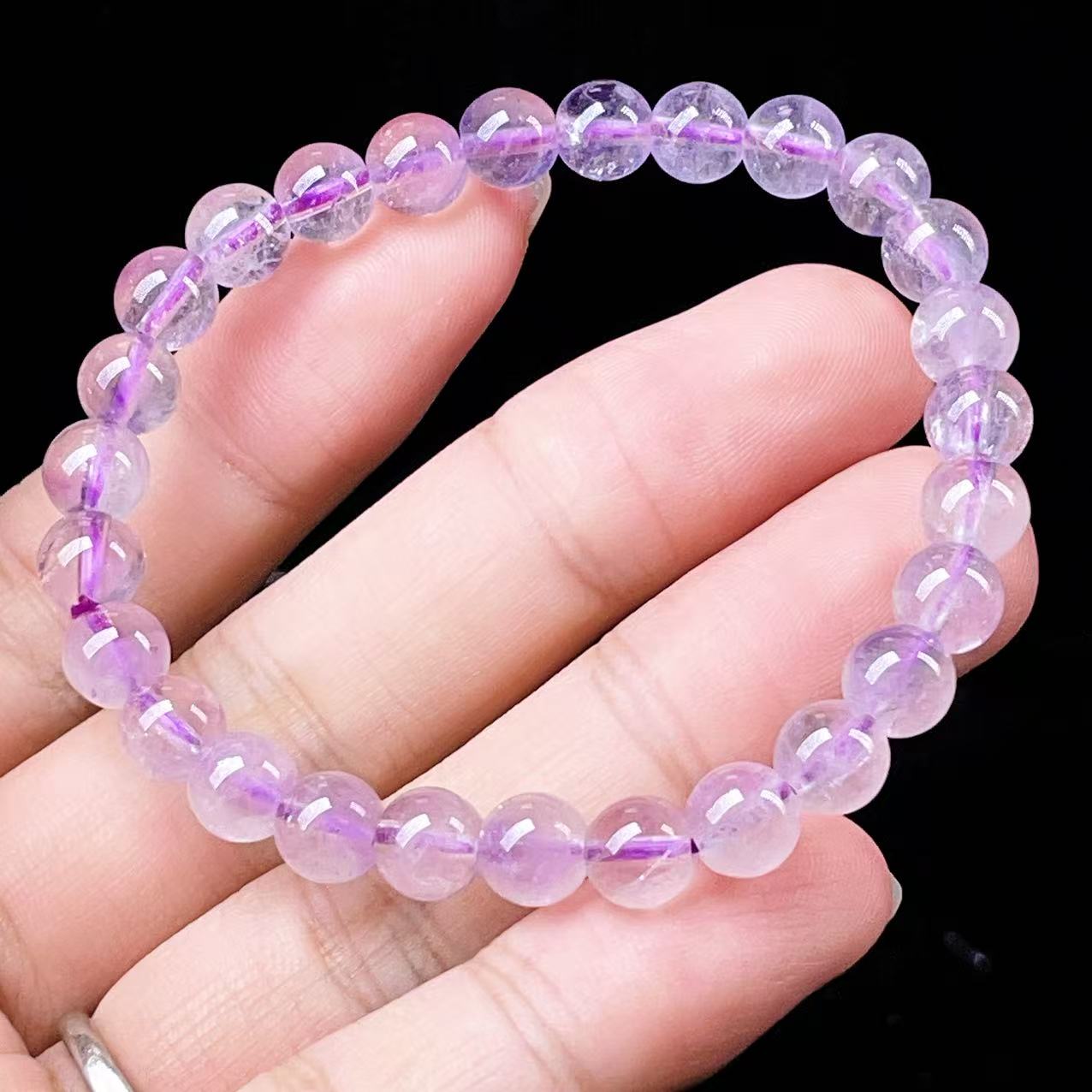 Yahoo! Yahoo!ショッピング(ヤフー ショッピング)PROME 天然石・高品質・希少鉱・再入荷困難・アメジストファントム・エレスチャルアメジスト・幻影紫水晶・ブラジル産・ブレスレット・v56180