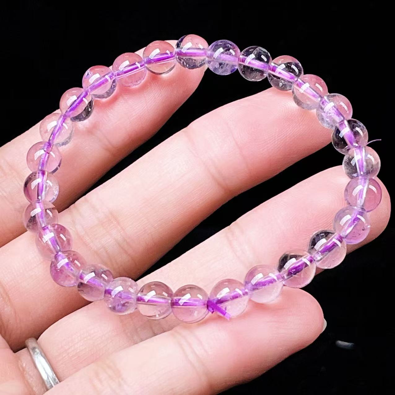 Yahoo! Yahoo!ショッピング(ヤフー ショッピング)PROME 天然石・高品質・希少鉱・再入荷困難・アメジストファントム・エレスチャルアメジスト・幻影紫水晶・ブラジル産・ブレスレット・v56182