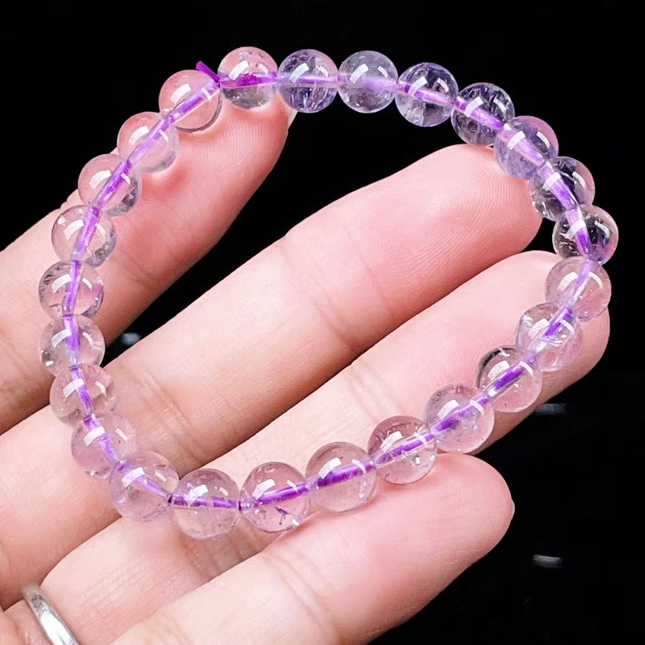 Yahoo! Yahoo!ショッピング(ヤフー ショッピング)PROME 天然石・高品質・希少鉱・再入荷困難・アメジストファントム・エレスチャルアメジスト・幻影紫水晶・ブラジル産・ブレスレット・v56185
