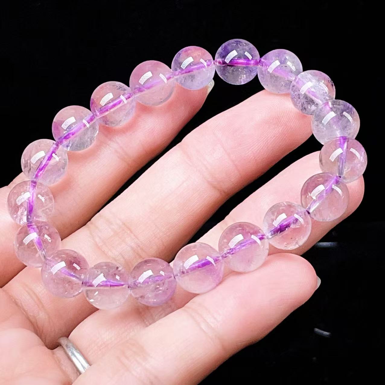 Yahoo! Yahoo!ショッピング(ヤフー ショッピング)PROME 天然石・高品質・希少鉱・再入荷困難・アメジストファントム・エレスチャルアメジスト・幻影紫水晶・ブラジル産・ブレスレット・v56187