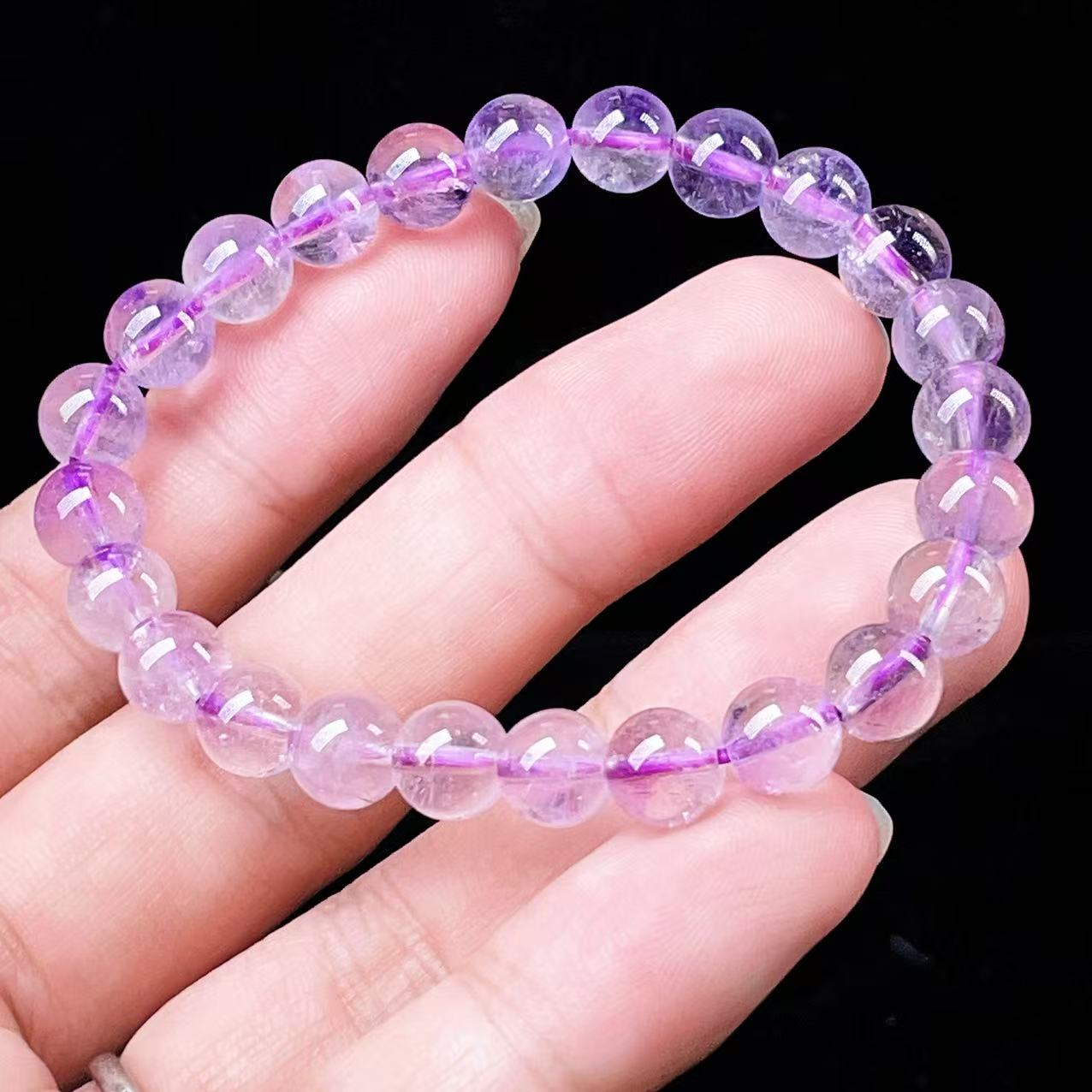Yahoo! Yahoo!ショッピング(ヤフー ショッピング)PROME 天然石・高品質・希少鉱・再入荷困難・アメジストファントム・エレスチャルアメジスト・幻影紫水晶・ブラジル産・ブレスレット・v56188
