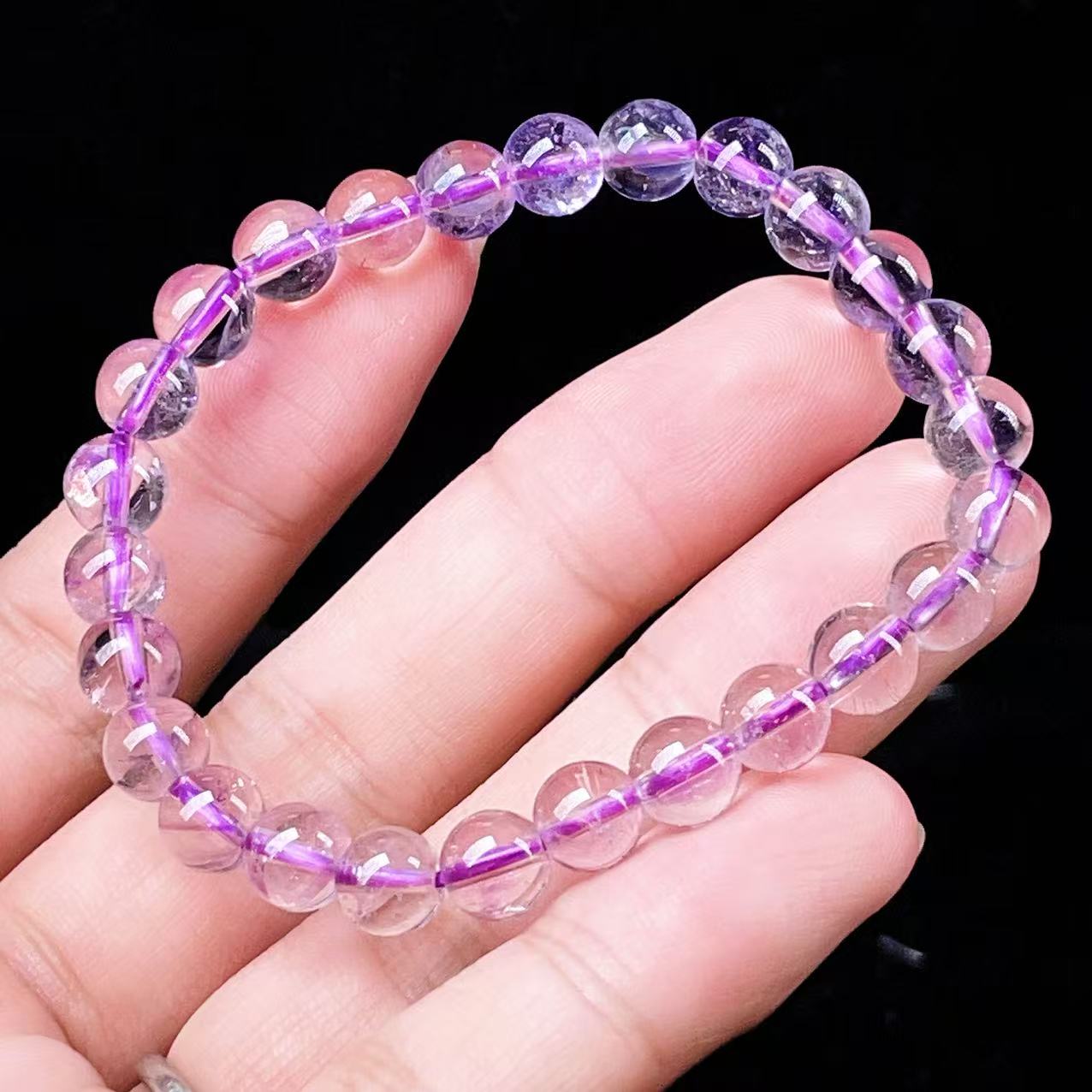 Yahoo! Yahoo!ショッピング(ヤフー ショッピング)PROME 天然石・高品質・希少鉱・再入荷困難・アメジストファントム・エレスチャルアメジスト・幻影紫水晶・ブラジル産・ブレスレット・v56190