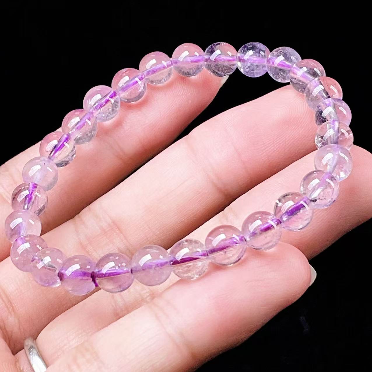 Yahoo! Yahoo!ショッピング(ヤフー ショッピング)PROME 天然石・高品質・希少鉱・再入荷困難・アメジストファントム・エレスチャルアメジスト・幻影紫水晶・ブラジル産・ブレスレット・v56195