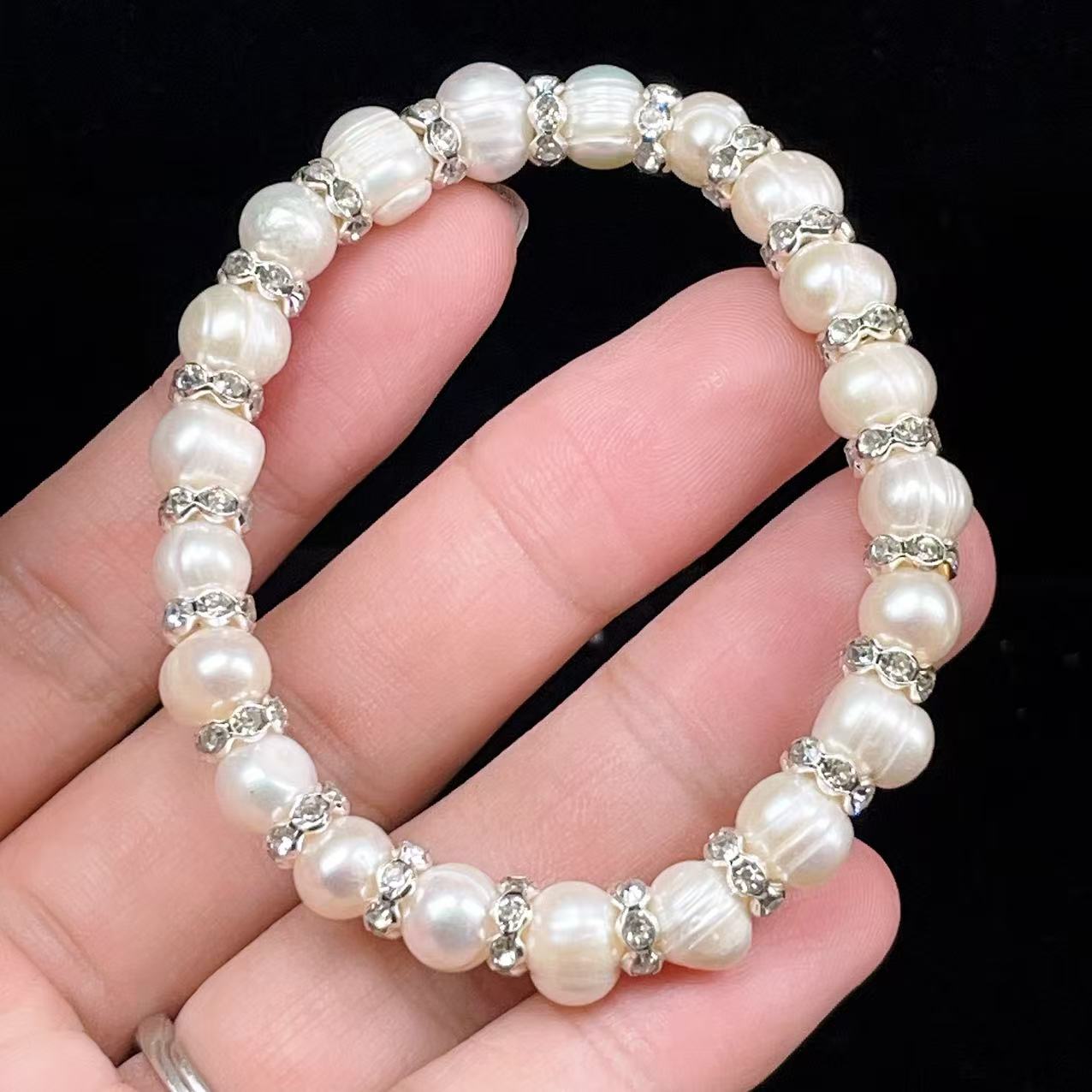 Yahoo! Yahoo!ショッピング(ヤフー ショッピング)PROME 天然石・一点物・特別仕様品・淡水真珠・真珠・ブレスレット・【非市場流通貝殻の粉末製品】 ・v56393