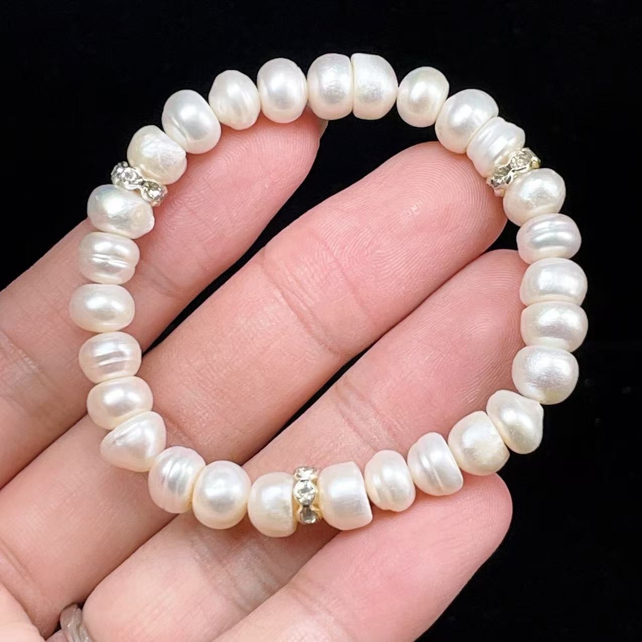 Yahoo! Yahoo!ショッピング(ヤフー ショッピング)PROME 天然石・一点物・特別仕様品・淡水真珠・真珠・ブレスレット・【非市場流通貝殻の粉末製品】 ・v56396