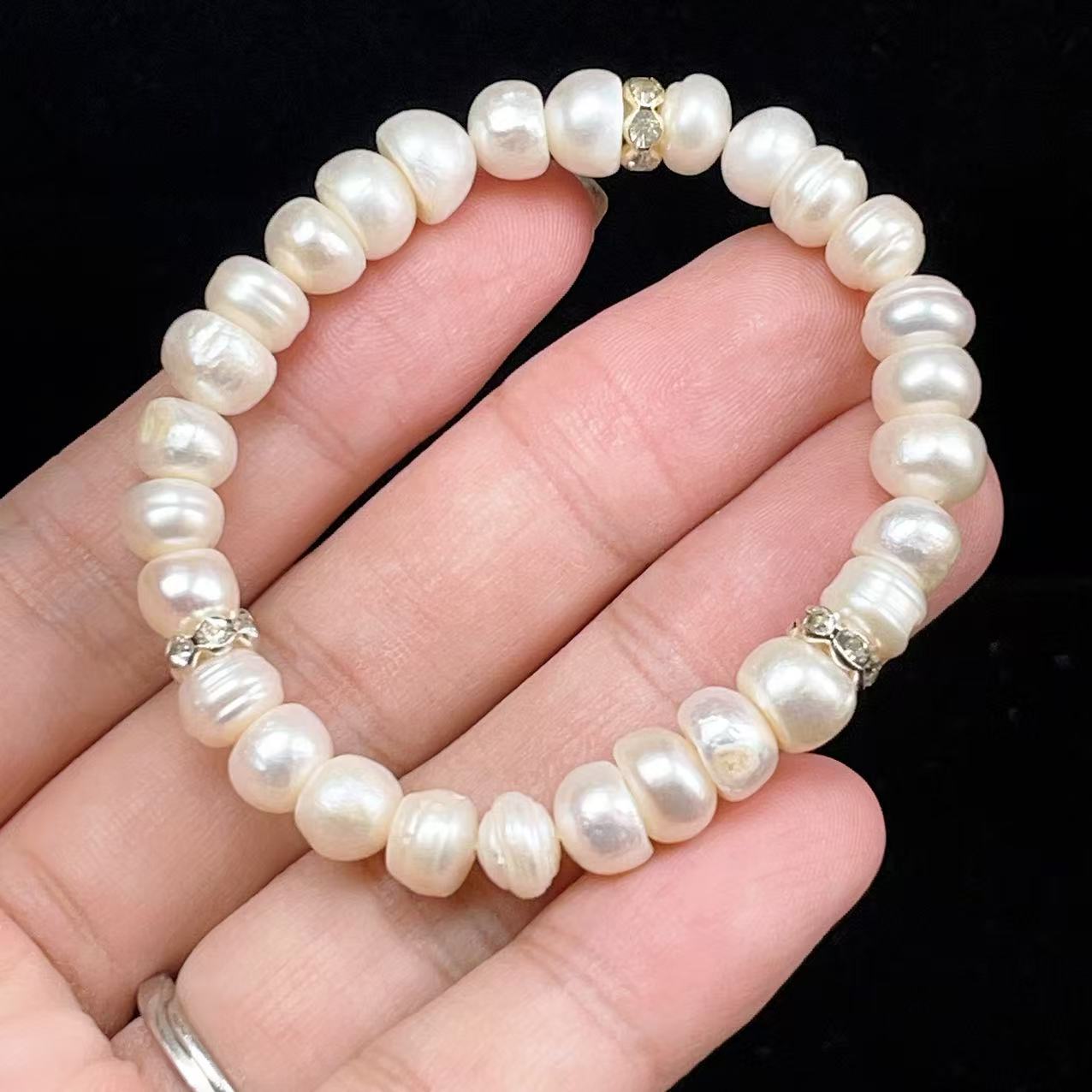 Yahoo! Yahoo!ショッピング(ヤフー ショッピング)PROME 天然石・一点物・特別仕様品・淡水真珠・真珠・ブレスレット・【非市場流通貝殻の粉末製品】 ・v56399