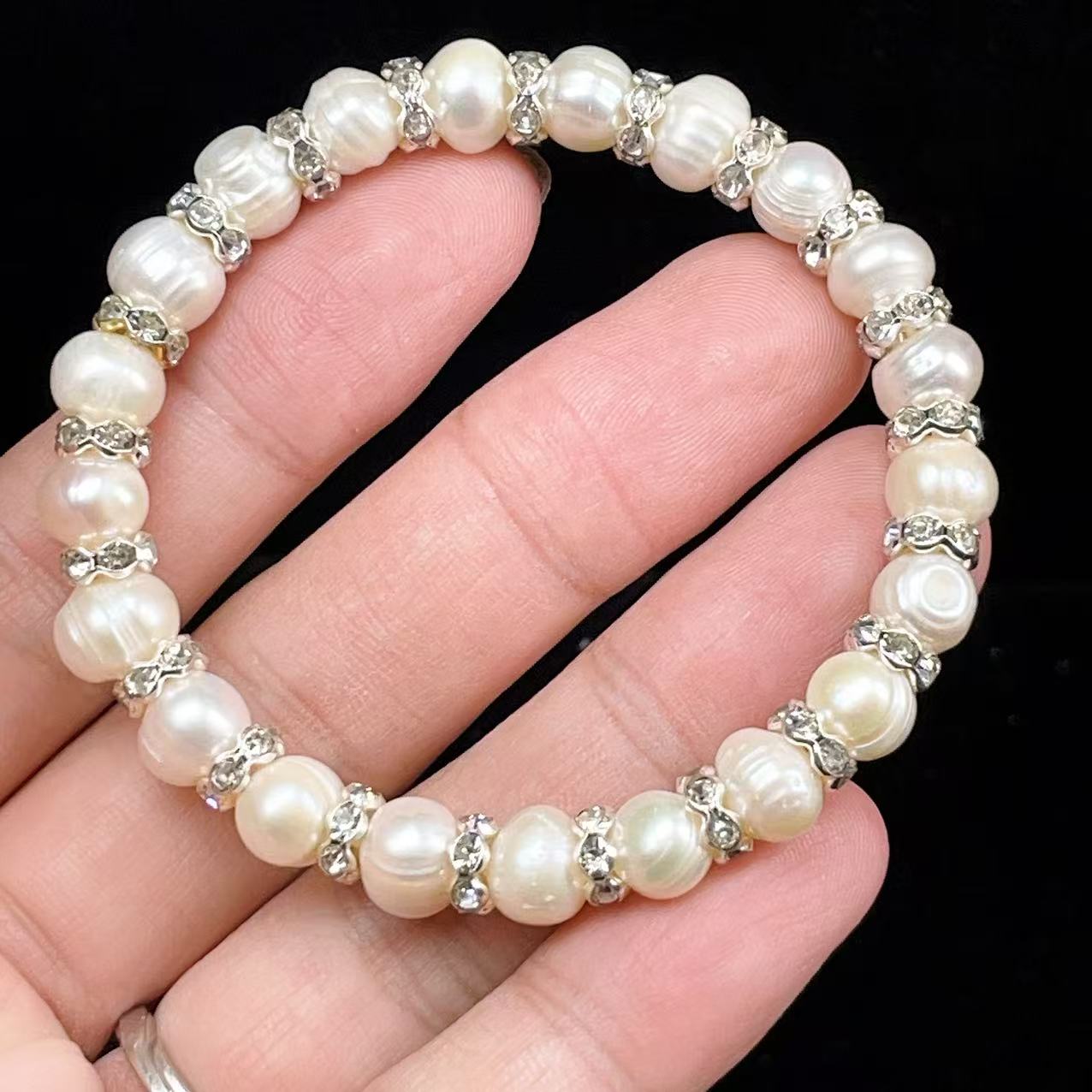 Yahoo! Yahoo!ショッピング(ヤフー ショッピング)PROME 天然石・一点物・特別仕様品・淡水真珠・真珠・ブレスレット・【非市場流通貝殻の粉末製品】 ・v56400