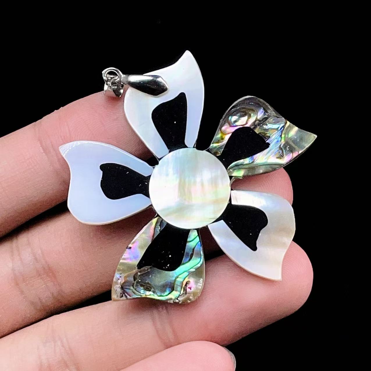 Yahoo! Yahoo!ショッピング(ヤフー ショッピング)PROME 天然石 一点物・特別仕様品・天然シェル・アワビ貝・白蝶貝・黒蝶貝・手作りアートデザイン・アートペンダントトップ・v56469