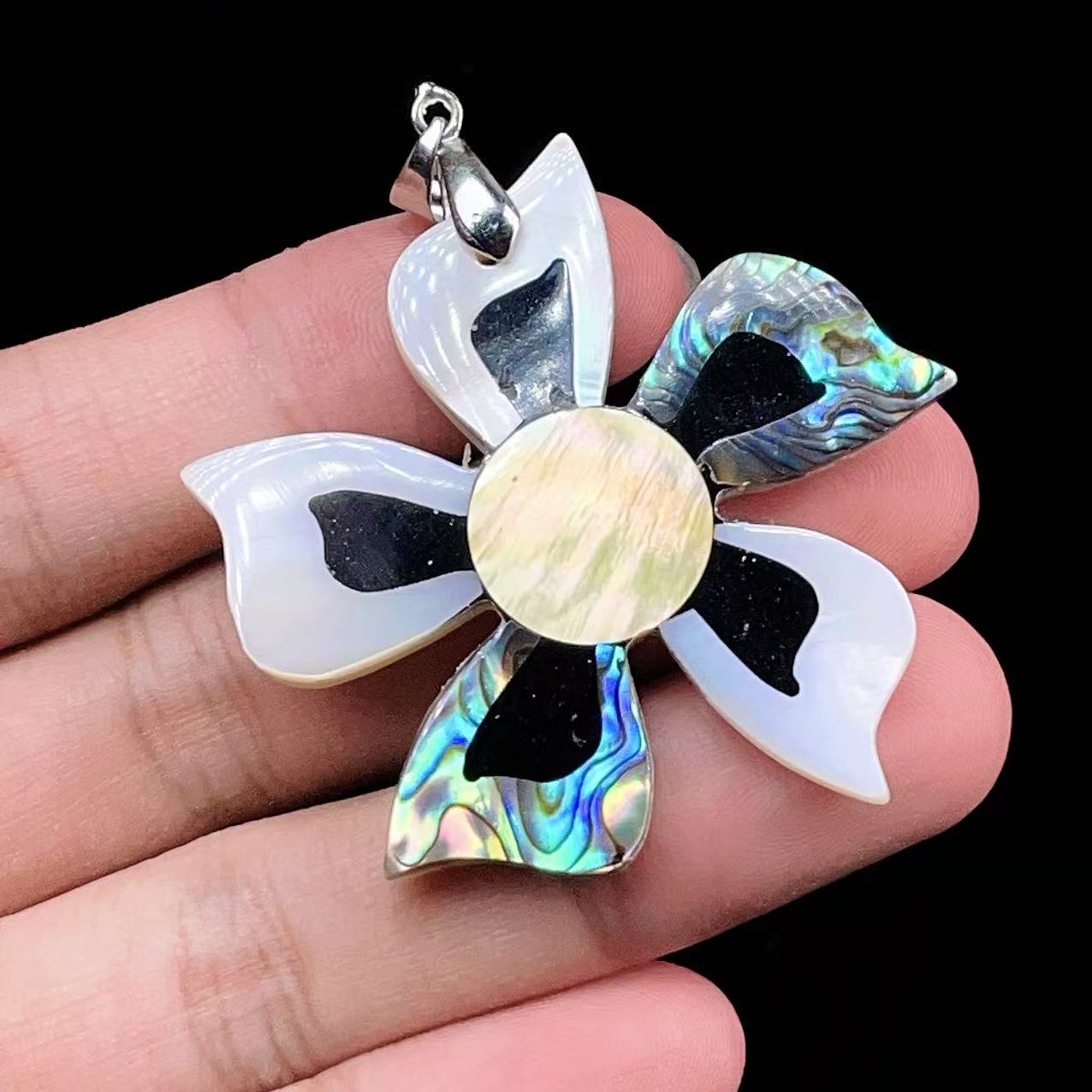 Yahoo! Yahoo!ショッピング(ヤフー ショッピング)PROME 天然石 一点物・特別仕様品・天然シェル・アワビ貝・白蝶貝・黒蝶貝・手作りアートデザイン・アートペンダントトップ・v56471