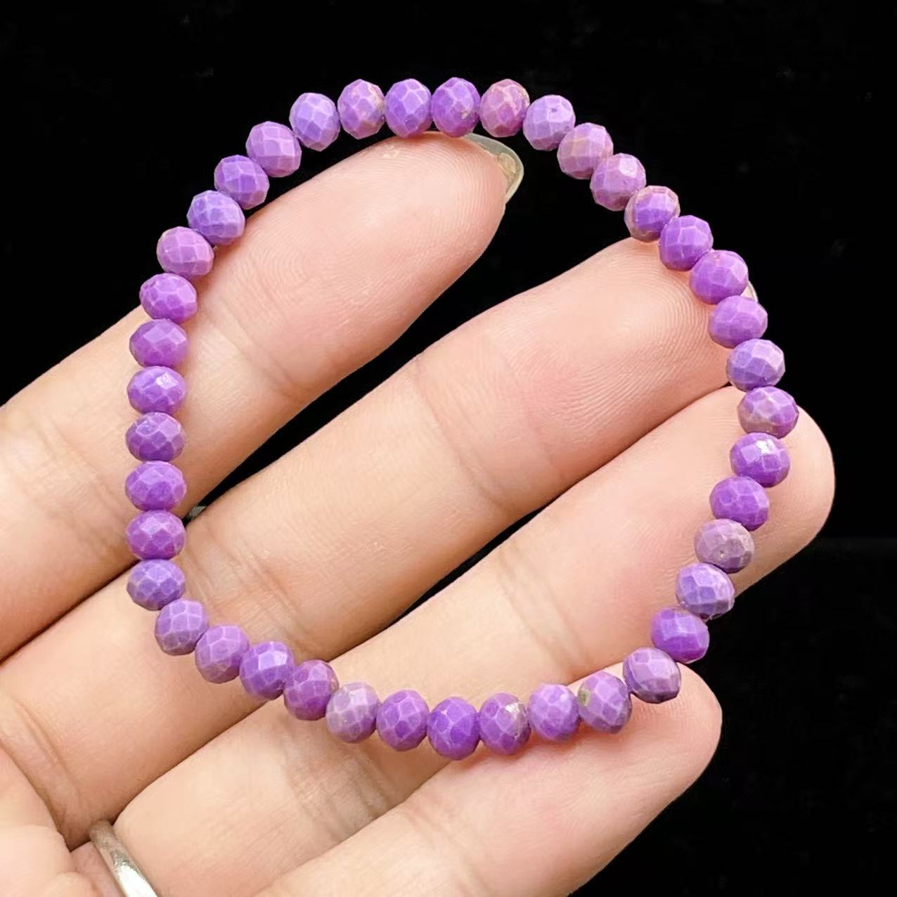 Yahoo! Yahoo!ショッピング(ヤフー ショッピング)PROME 天然石 【一点物】フォスフォシデライト（粉末再構成）・ファセットカット・アメリカ産・癒しと浄化・癒しと安定・優しい愛の石・ブレスレットV57263