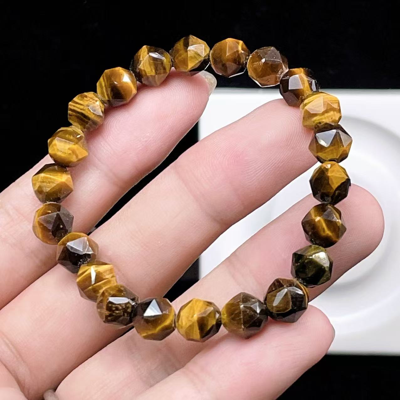 Yahoo! Yahoo!ショッピング(ヤフー ショッピング)PROME 天然石 【一点物】高品質・イエロータイガーアイ・多面カット・南アフリカ産・レディース・金運・魔除け・ブレスレットV57301