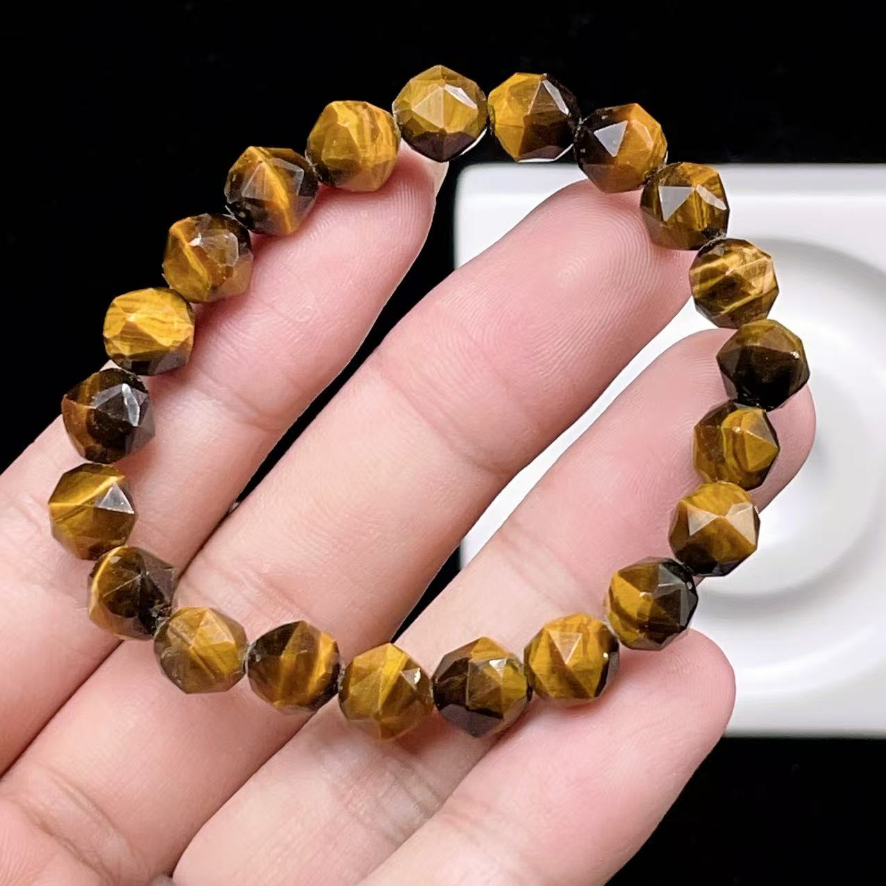 Yahoo! Yahoo!ショッピング(ヤフー ショッピング)PROME 天然石 【一点物】高品質・イエロータイガーアイ・多面カット・南アフリカ産・レディース・金運・魔除け・ブレスレットV57304