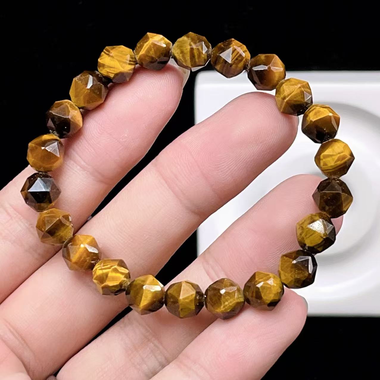 Yahoo! Yahoo!ショッピング(ヤフー ショッピング)PROME 天然石 【一点物】高品質・イエロータイガーアイ・多面カット・南アフリカ産・レディース・金運・魔除け・ブレスレットV57311