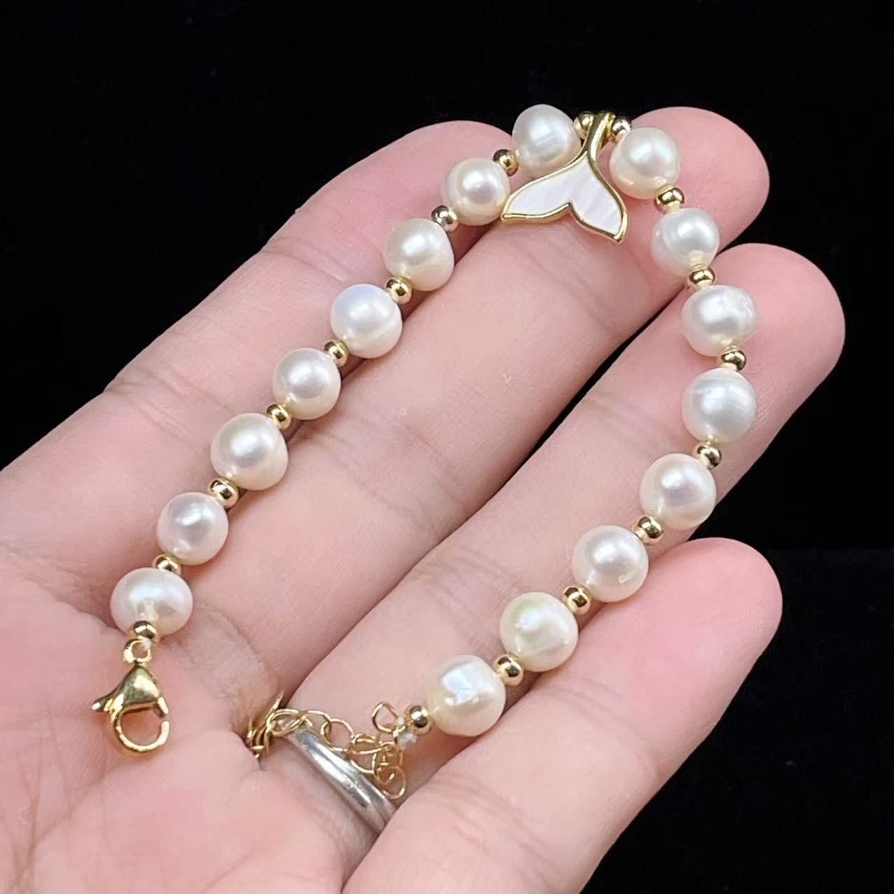 Yahoo! Yahoo!ショッピング(ヤフー ショッピング)PROME 天然石  【一点物】上品 淡水パール レディース ゴールドカラー 金具付き 真珠 アクセサリー 結婚式 フォーマル プレゼントブレスレット V57378