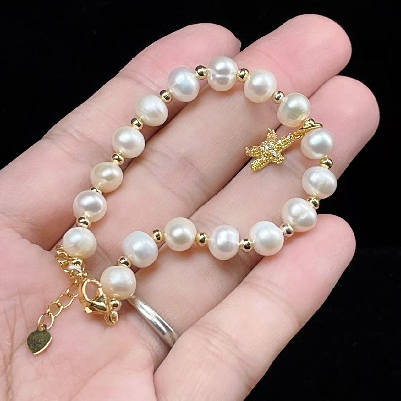 Yahoo! Yahoo!ショッピング(ヤフー ショッピング)PROME 天然石  【一点物】上品 淡水パール レディース ゴールドカラー 金具付き 真珠 アクセサリー 結婚式 フォーマル プレゼントブレスレット V57386