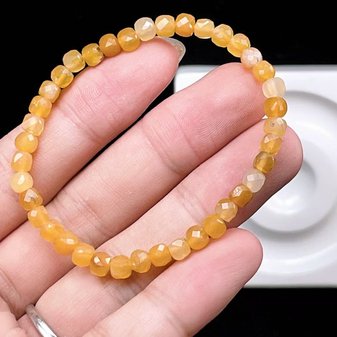 Yahoo! Yahoo!ショッピング(ヤフー ショッピング)PROME 天然石 【一点物】高品質 イエローオパール ブレスレット カット入り 明るい運気 開運 パワーストーン レディース プレゼント　v57427