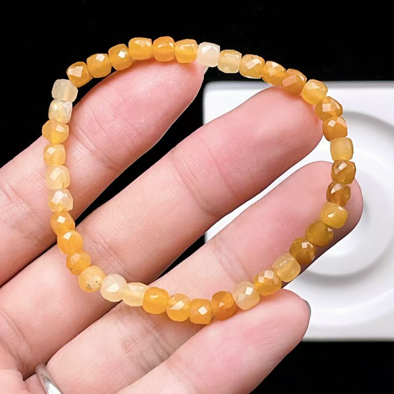 Yahoo! Yahoo!ショッピング(ヤフー ショッピング)PROME 天然石 【一点物】高品質 イエローオパール ブレスレット カット入り 明るい運気 開運 パワーストーン レディース プレゼント　v57435