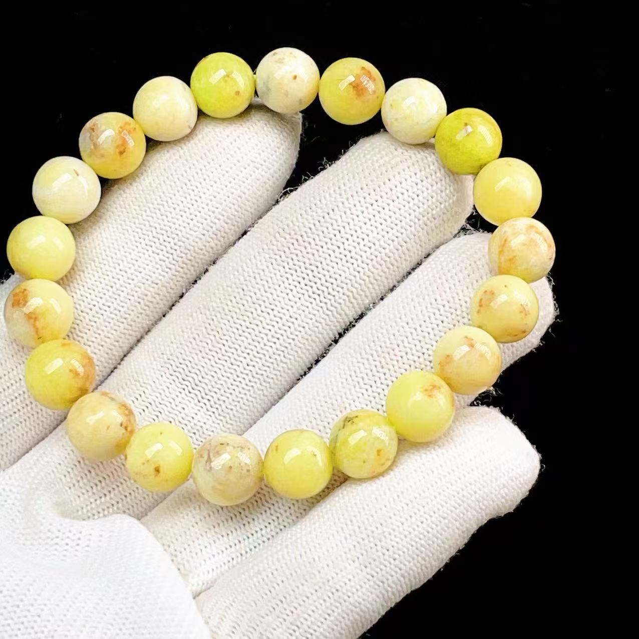 Yahoo! Yahoo!ショッピング(ヤフー ショッピング)PROME 天然石 【一点物】蛇紋石 ブレスレットイエロージェイド×共生鉱物入り 天然石 丸珠 癒し パワーストーンv57597