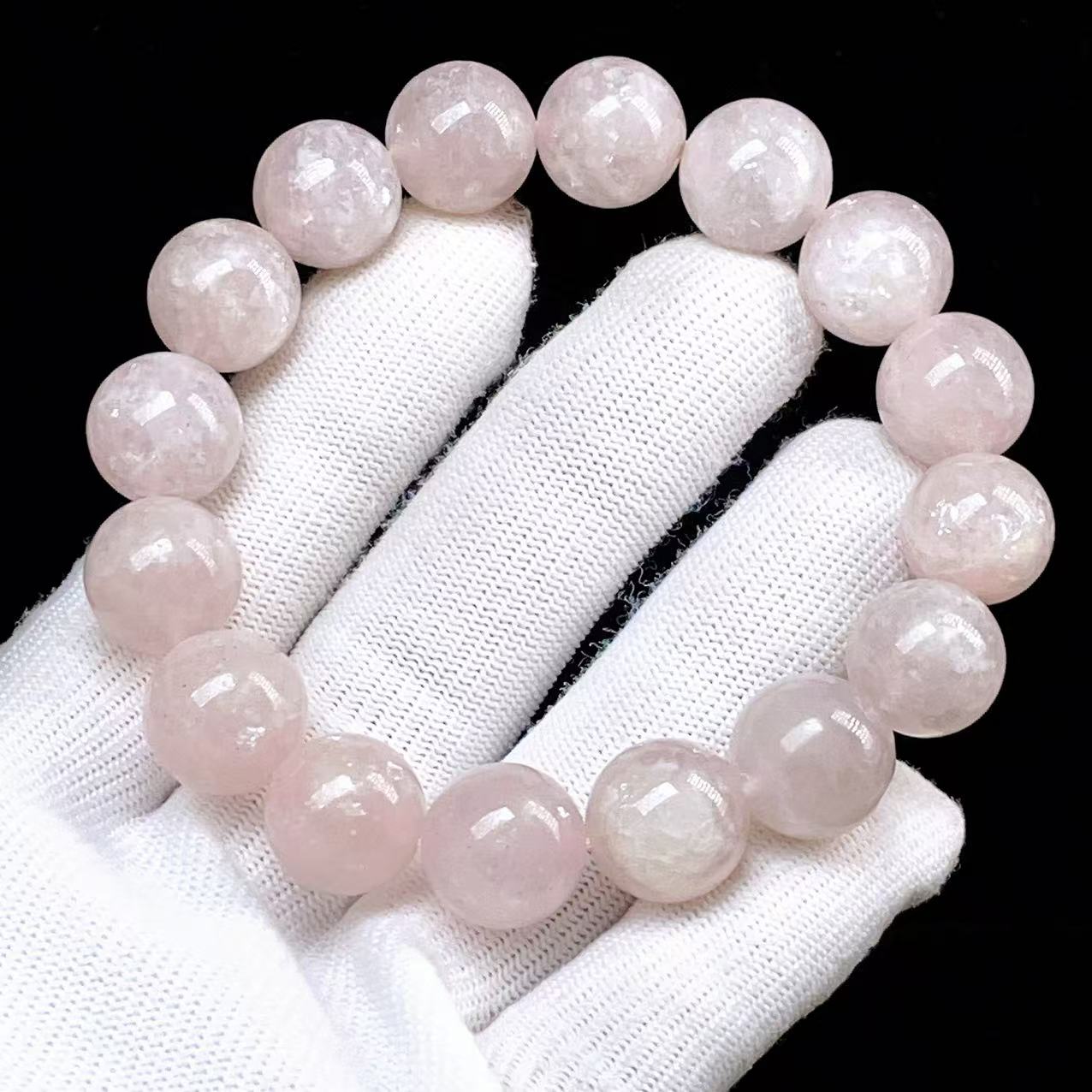 PROME 天然石【一点物】ピンクマイカ 再入荷困難 ブレスレット 愛と癒し 恋愛運UP 希少鉱石 光沢感 ブラジル産 ハートチャクラ v57634
