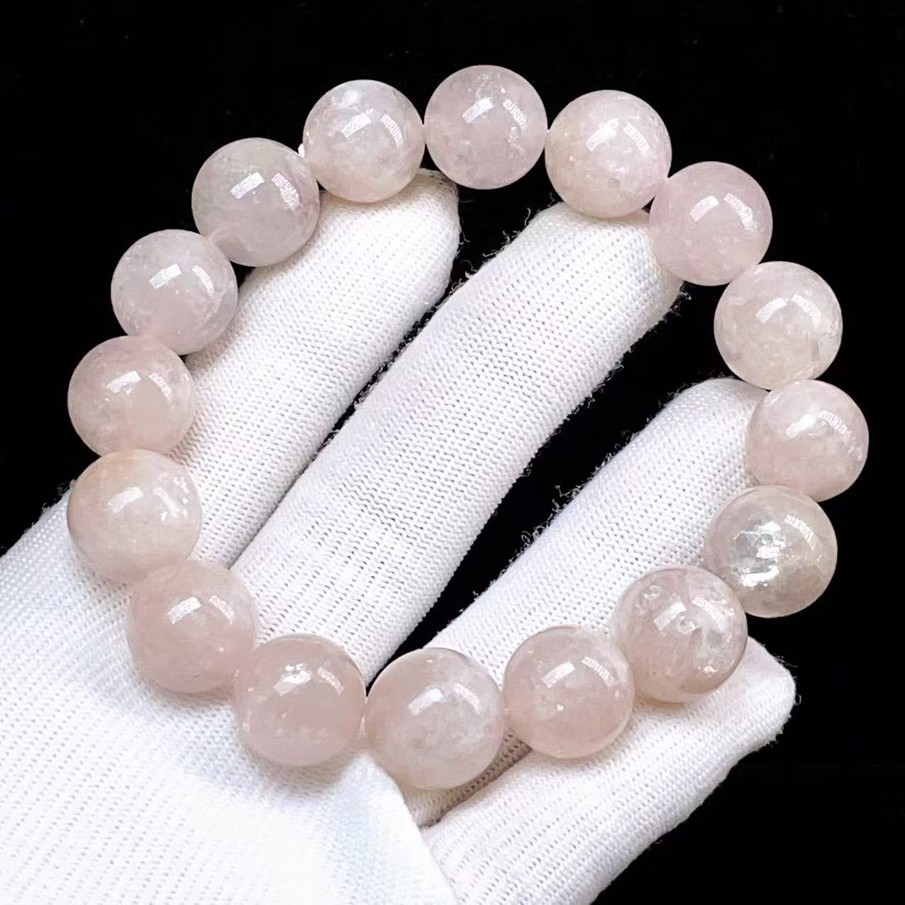PROME 天然石【一点物】ピンクマイカ 再入荷困難 ブレスレット 愛と
