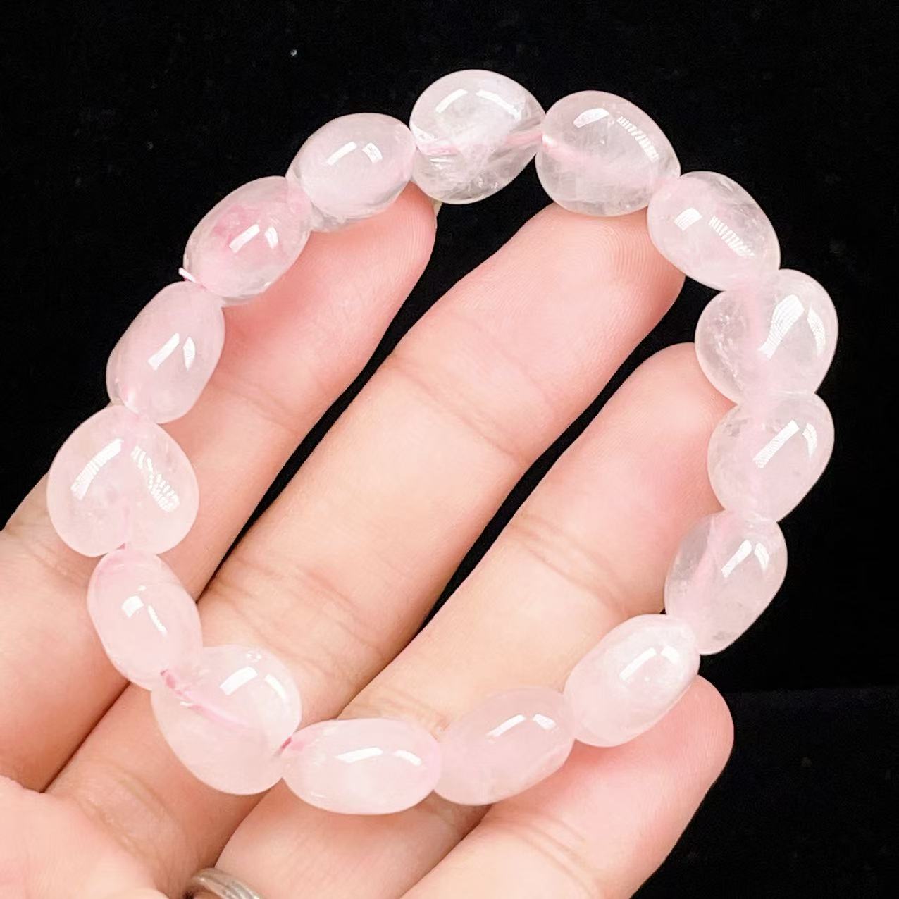 Yahoo! Yahoo!ショッピング(ヤフー ショッピング)PROME 天然石【一点物】高品質・ローズクォーツ・ハート型・恋愛運、癒し、愛情成就・ブラジル産・ブレスレット・ v57921