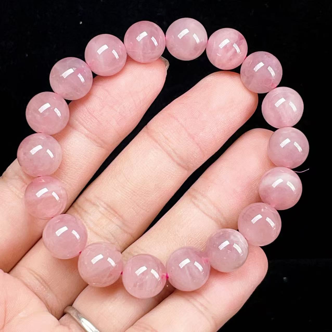 Yahoo! Yahoo!ショッピング(ヤフー ショッピング)PROME 天然石【一点物】高品質・希少色・紫系ピンク・パープルローズクォーツ・マダガスカル産・恋愛運・癒し・感情安定・ブレスレット v58123