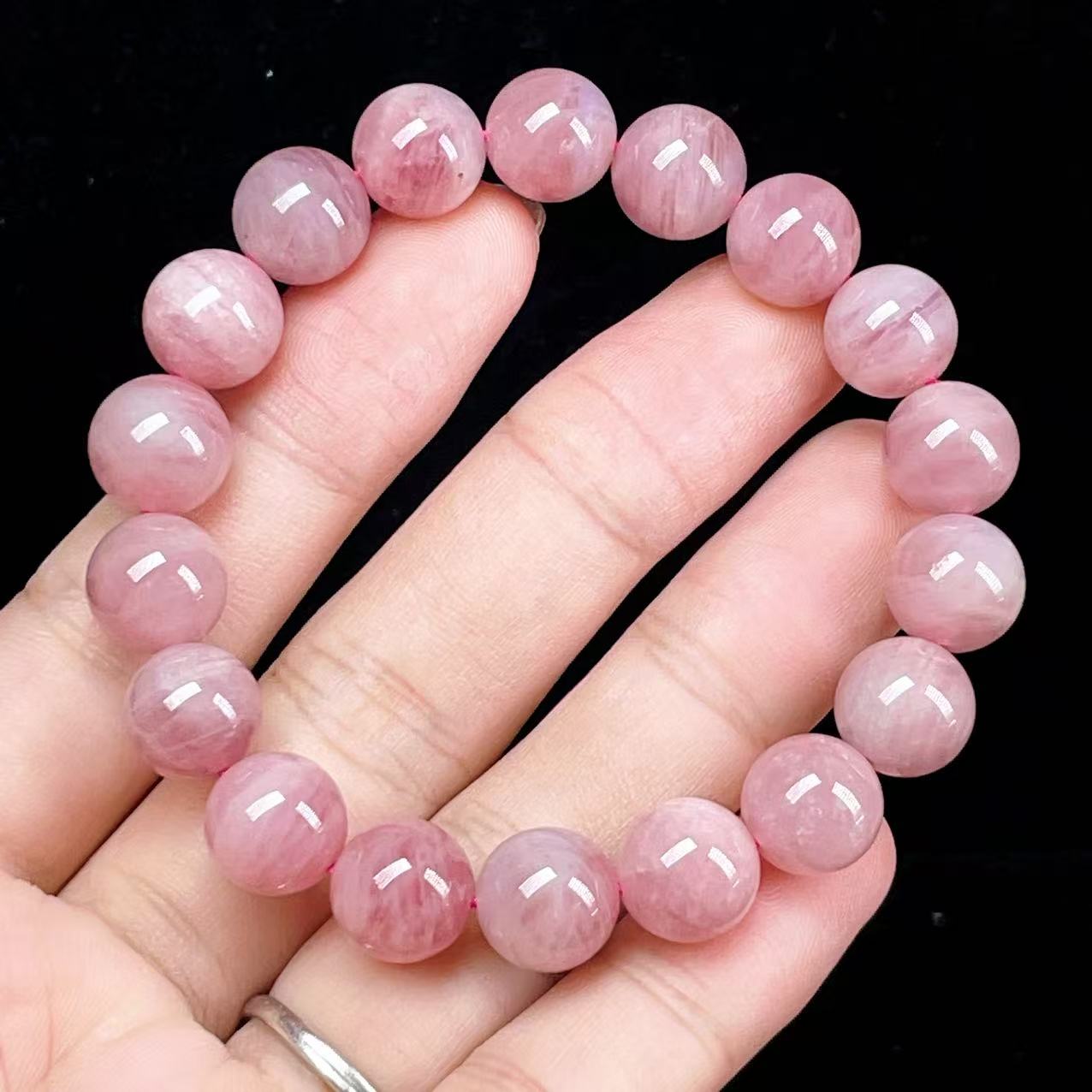 Yahoo! Yahoo!ショッピング(ヤフー ショッピング)PROME 天然石【一点物】高品質・希少色・紫系ピンク・パープルローズクォーツ・マダガスカル産・恋愛運・癒し・感情安定・ブレスレット v58130