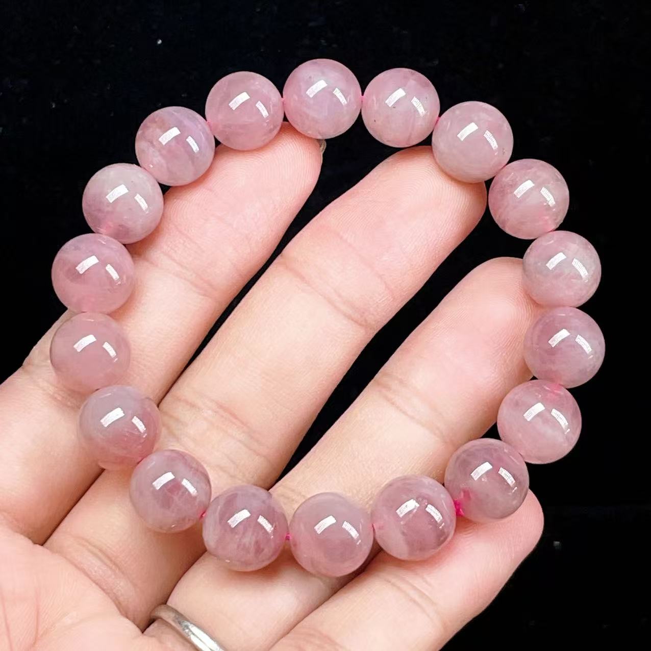 Yahoo! Yahoo!ショッピング(ヤフー ショッピング)PROME 天然石【一点物】高品質・希少色・紫系ピンク・パープルローズクォーツ・マダガスカル産・恋愛運・癒し・感情安定・ブレスレット v58134