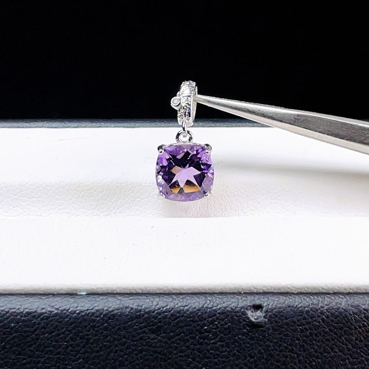 Yahoo! Yahoo!ショッピング(ヤフー ショッピング)PROME 天然石【一点物】高品質・特別仕様品・アメジスト・ペンダントトップ・ブラジル産・SILVER925製・シルバー・【17x8x6mm ±2mm】・ v58411