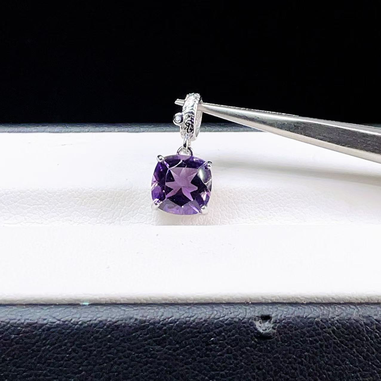 Yahoo! Yahoo!ショッピング(ヤフー ショッピング)PROME 天然石【一点物】高品質・特別仕様品・アメジスト・ペンダントトップ・ブラジル産・SILVER925製・シルバー・【17x8x6mm ±2mm】・ v58413