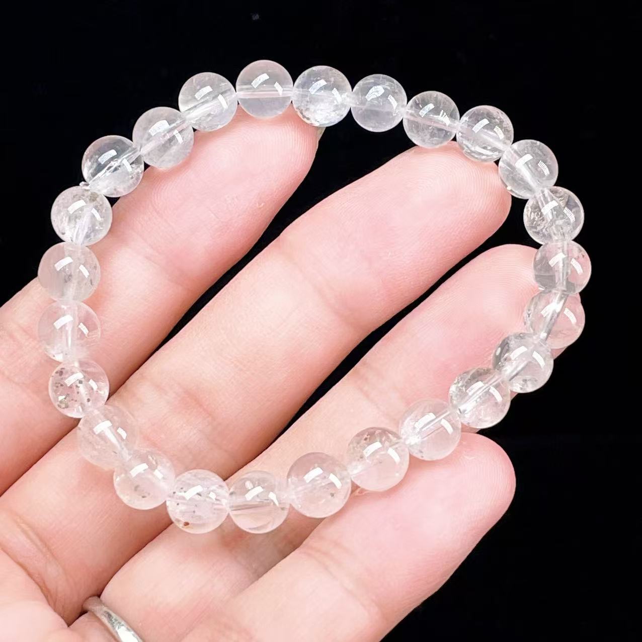 Yahoo! Yahoo!ショッピング(ヤフー ショッピング)PROME 天然石【一点物】高品質・透明体・内包物の輝き・希少鉱・黄鉄鉱入り水晶・パイライトインクォーツ・ペルー産・ブレスレット v58561