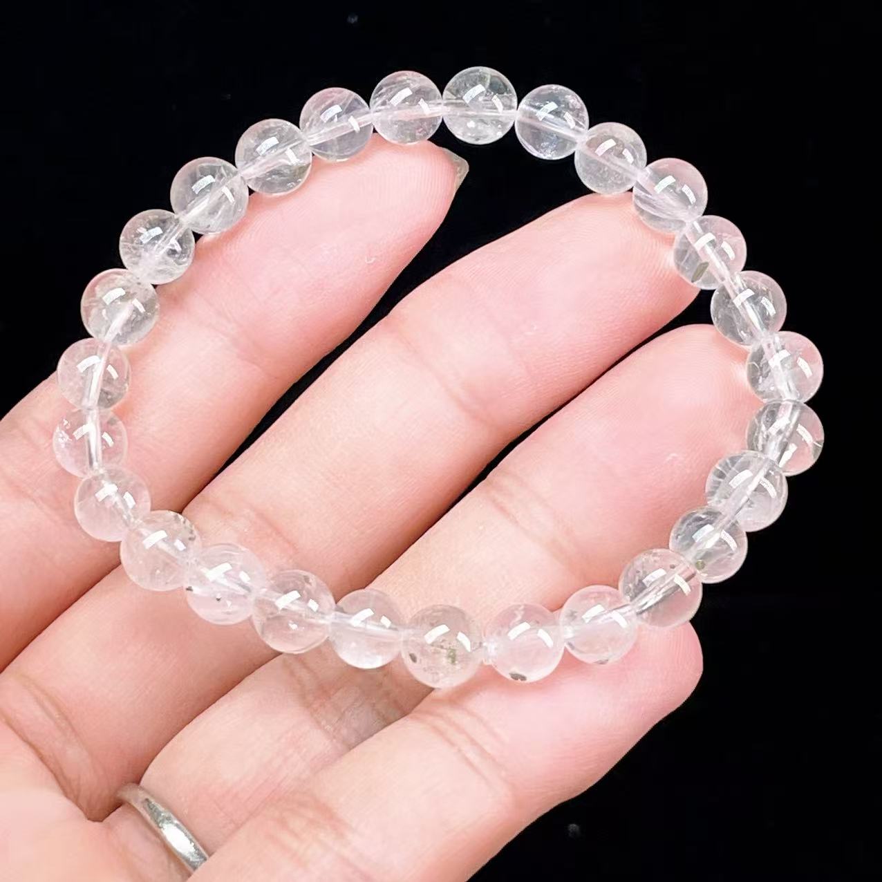Yahoo! Yahoo!ショッピング(ヤフー ショッピング)PROME 天然石【一点物】高品質・透明体・内包物の輝き・希少鉱・黄鉄鉱入り水晶・パイライトインクォーツ・ペルー産・ブレスレット v58569