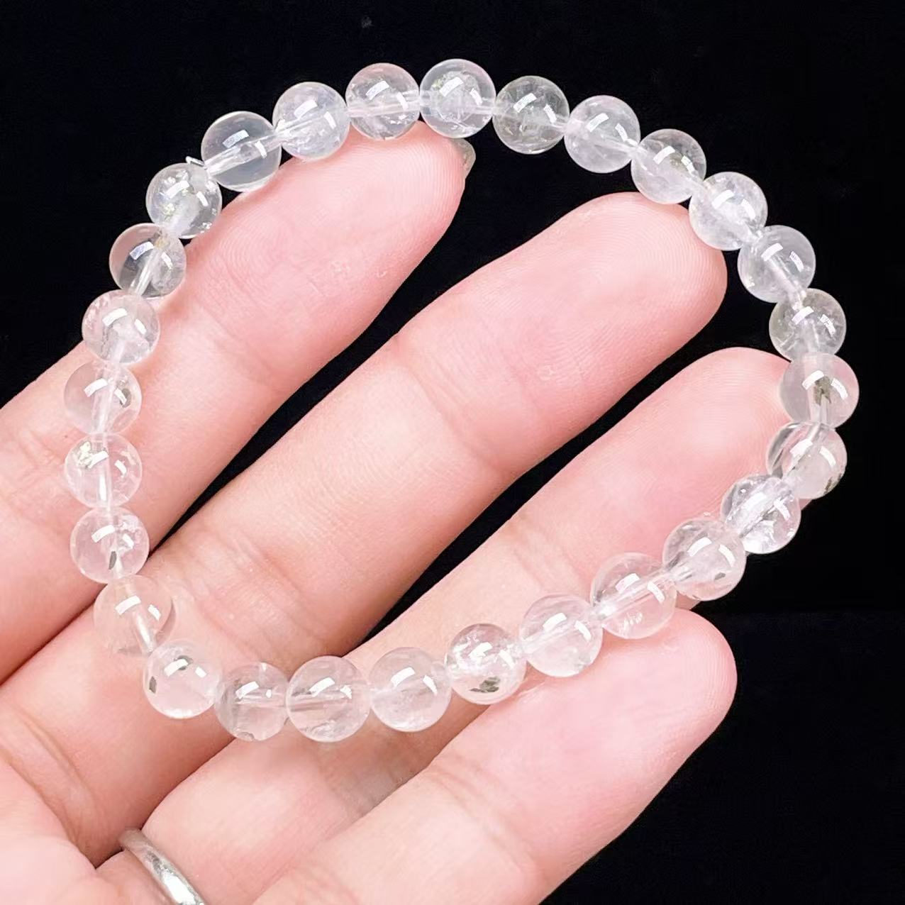 Yahoo! Yahoo!ショッピング(ヤフー ショッピング)PROME 天然石【一点物】高品質・透明体・内包物の輝き・希少鉱・黄鉄鉱入り水晶・パイライトインクォーツ・ペルー産・ブレスレット v58573