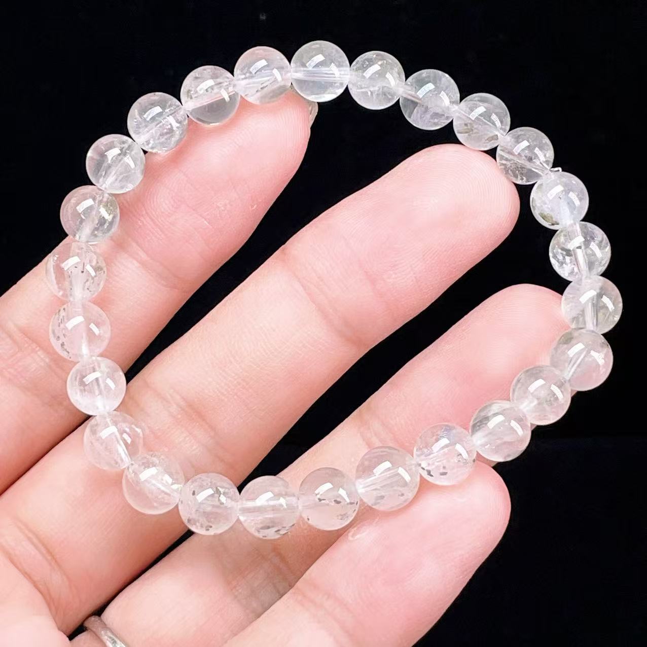 Yahoo! Yahoo!ショッピング(ヤフー ショッピング)PROME 天然石【一点物】高品質・透明体・内包物の輝き・希少鉱・黄鉄鉱入り水晶・パイライトインクォーツ・ペルー産・ブレスレット v58576
