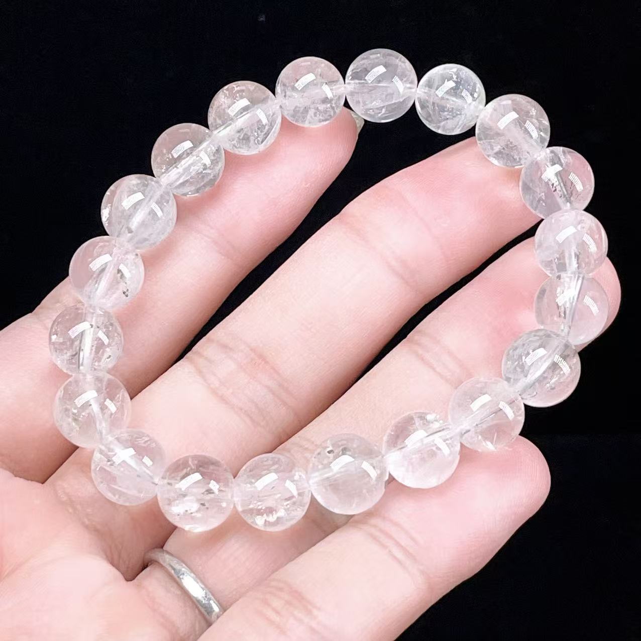 Yahoo! Yahoo!ショッピング(ヤフー ショッピング)PROME 天然石【一点物】高品質・透明体・内包物の輝き・希少鉱・黄鉄鉱入り水晶・パイライトインクォーツ・ペルー産・ブレスレット v58579