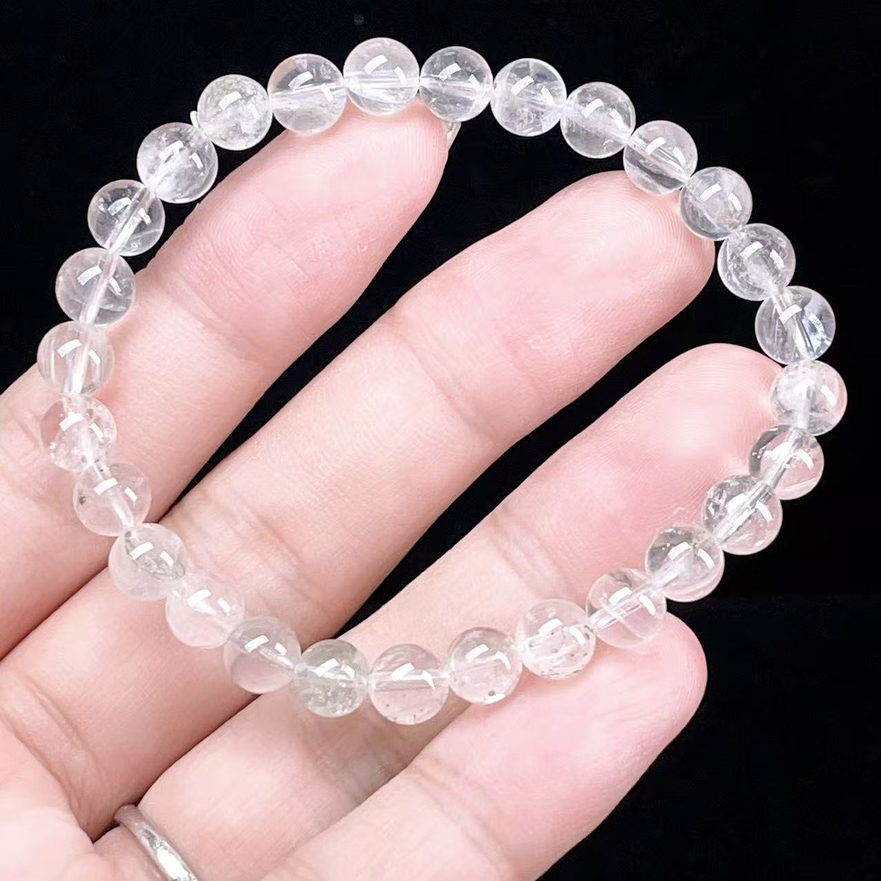 Yahoo! Yahoo!ショッピング(ヤフー ショッピング)PROME 天然石【一点物】高品質・透明体・内包物の輝き・希少鉱・黄鉄鉱入り水晶・パイライトインクォーツ・ペルー産・ブレスレット v58581