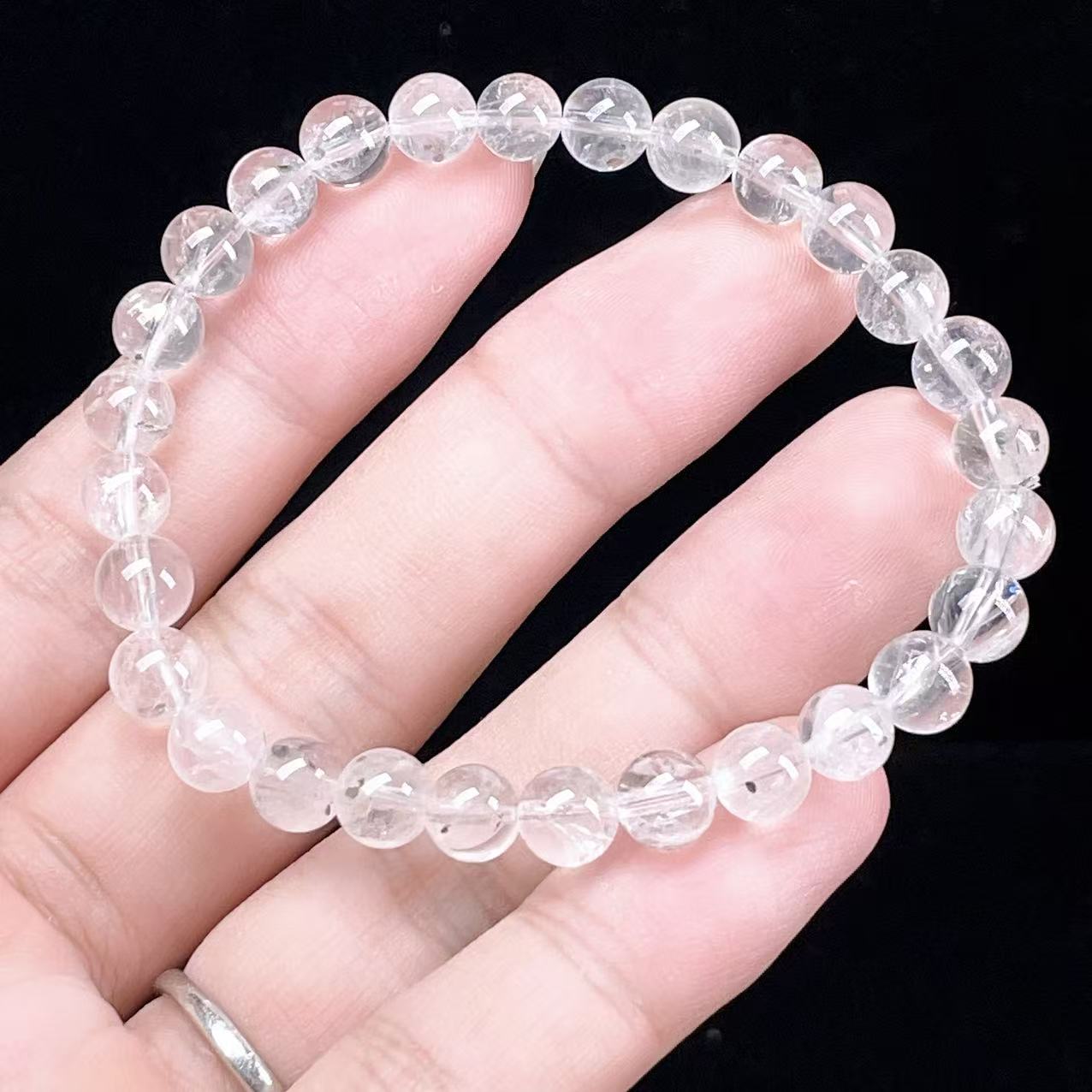 Yahoo! Yahoo!ショッピング(ヤフー ショッピング)PROME 天然石【一点物】高品質・透明体・内包物の輝き・希少鉱・黄鉄鉱入り水晶・パイライトインクォーツ・ペルー産・ブレスレット v58588