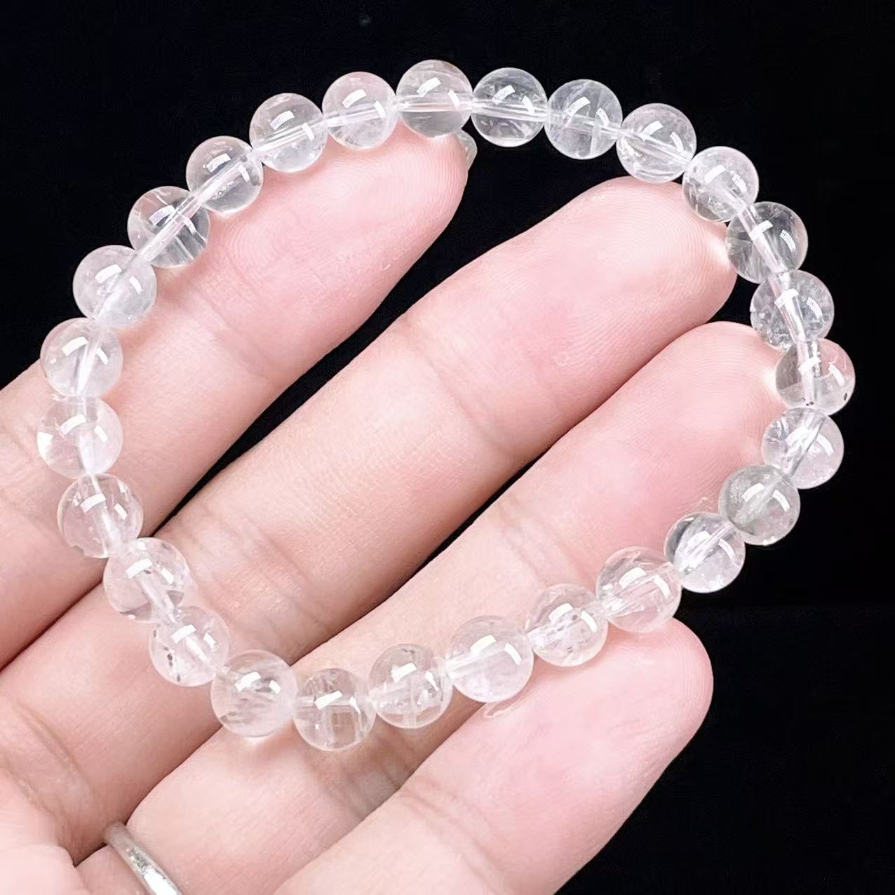 Yahoo! Yahoo!ショッピング(ヤフー ショッピング)PROME 天然石【一点物】高品質・透明体・内包物の輝き・希少鉱・黄鉄鉱入り水晶・パイライトインクォーツ・ペルー産・ブレスレット v58590